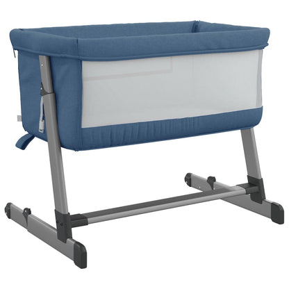 Lit pour bébé avec matelas Bleu marine Berceau cododo