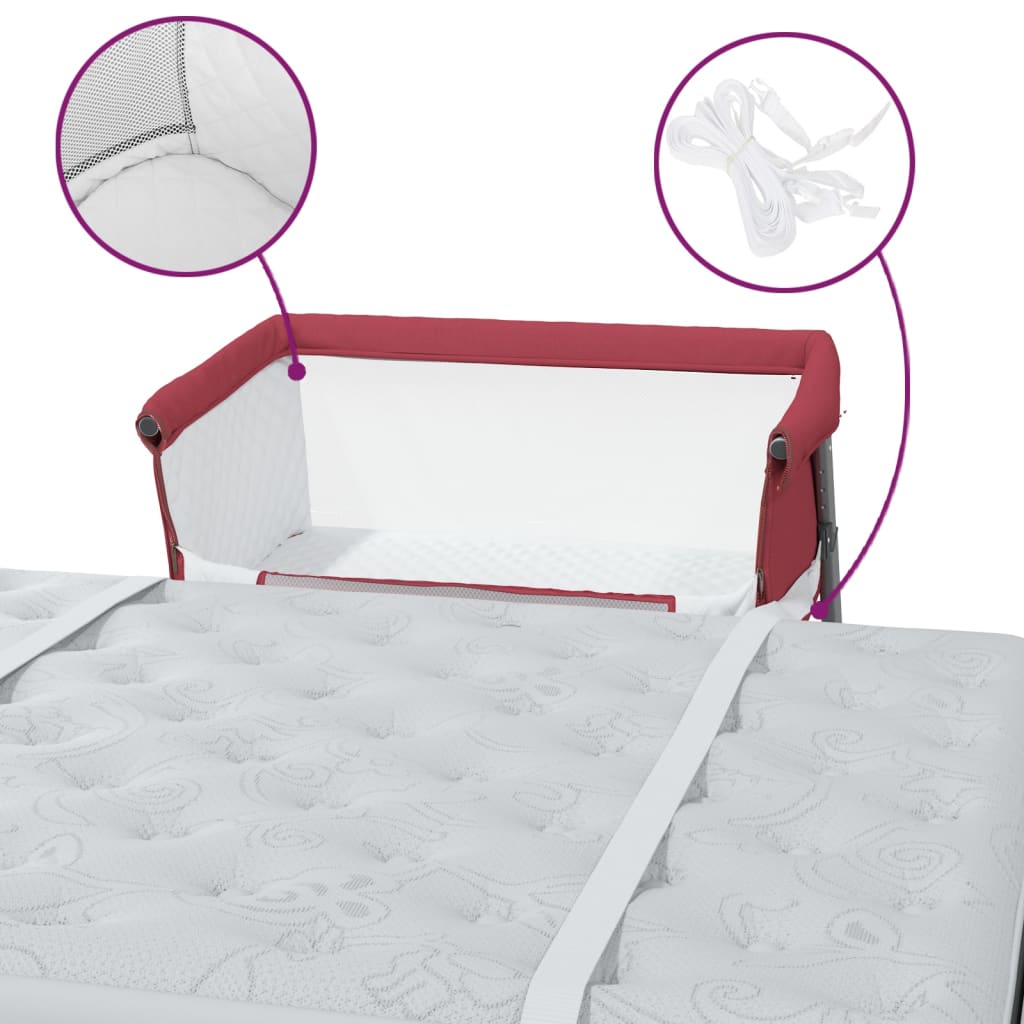 Lit pour bébé avec matelas Rouge Berceau cododo