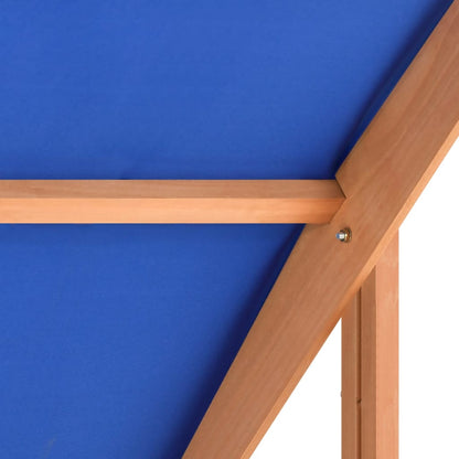 Sandbox with wooden wood roof 112x112x112 cm