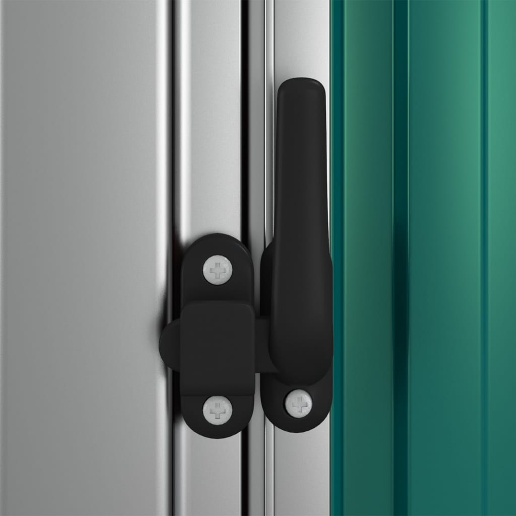 Green Garden Shed 180.5x97x209.5 cm de aço galvanizado
