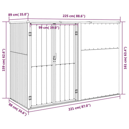 SCHEMA STRUMENTO DI GARDER GREAD 225X89X161 CM Acciaio zincato