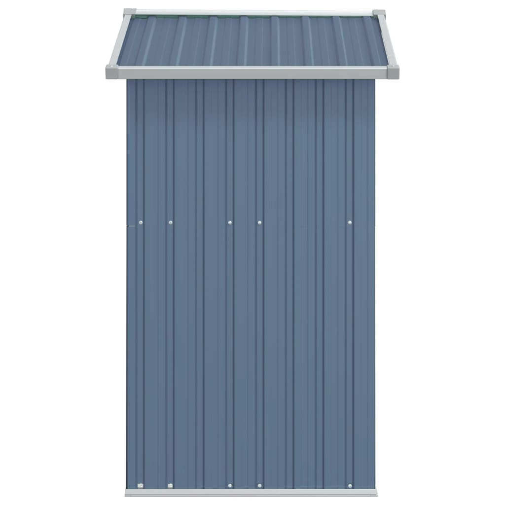Cobertizo de jardín gris 126x97.5x177 cm de acero galvanizado