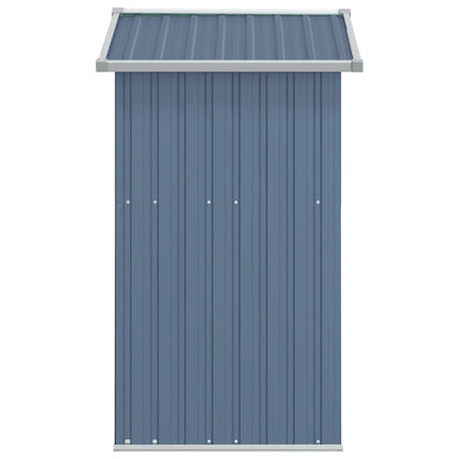 Cobertizo de jardín gris 126x97.5x177 cm de acero galvanizado
