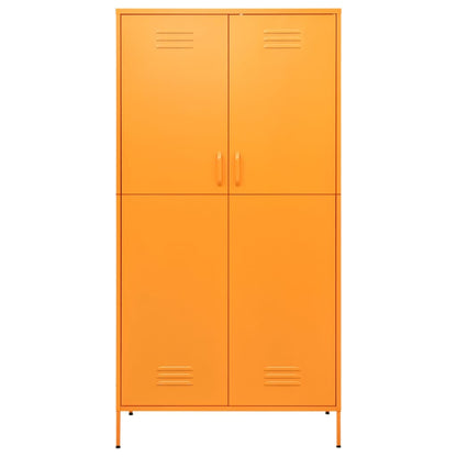 Mustard yellow wardrobe 90x50x180 cm steel