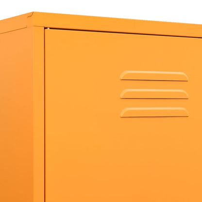 Mustard yellow wardrobe 90x50x180 cm steel