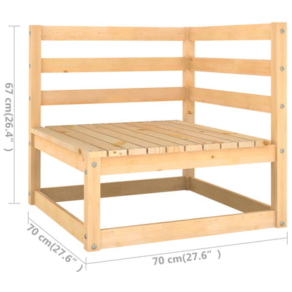 4 pcs garden furniture with solid pine wood cushions