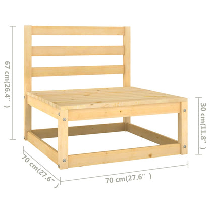 4 pcs garden furniture with solid pine wood cushions