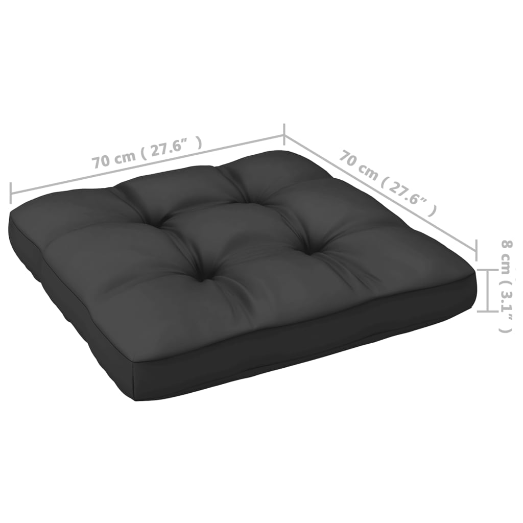 4 pcs garden furniture with solid pine wood cushions