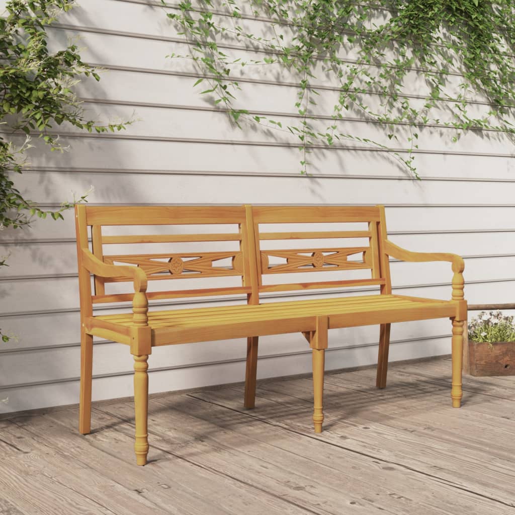Banco de Batavia 150 cm de madera de teca sólida