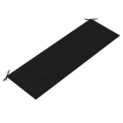 Panchina Batavia con cuscino nero da 150 cm in teak solido