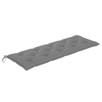 Panca batavia con cuscino grigio da 150 cm in teak solido