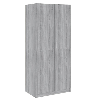 Sonoma gray wardrobe 80x52x180 cm engineering wood