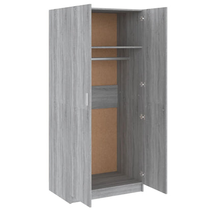 Sonoma gray wardrobe 80x52x180 cm engineering wood