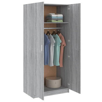 Sonoma gray wardrobe 80x52x180 cm engineering wood