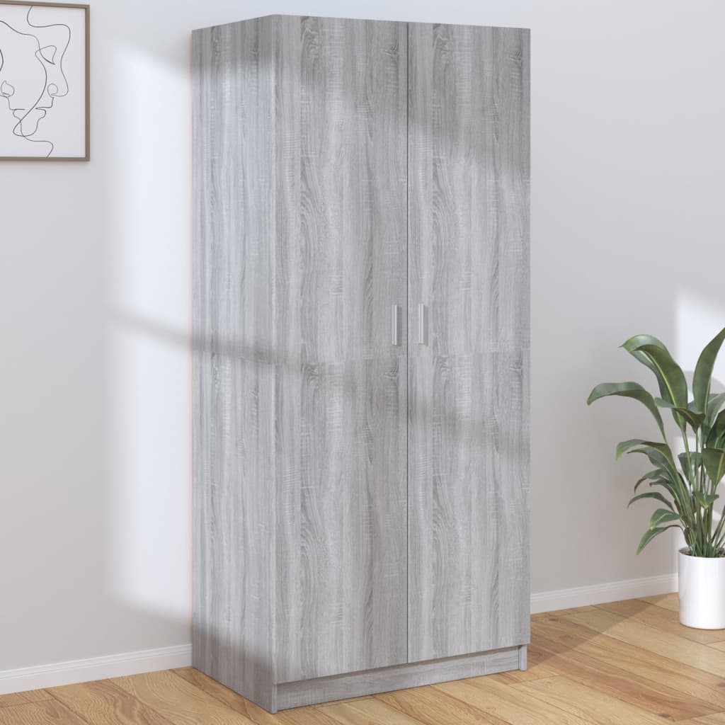 Sonoma gray wardrobe 80x52x180 cm engineering wood