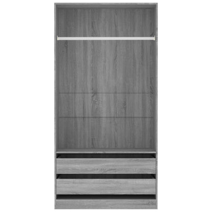 Sonoma gray wardrobe 100x50x200 cm Engineering wood