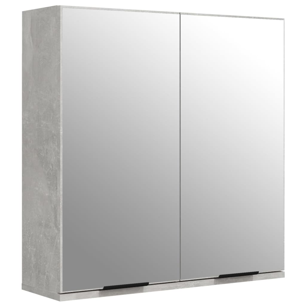 Concrete gray bathroom mirror cabinet 64x20x67 cm
