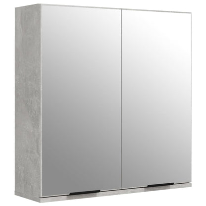 Concrete gray bathroom mirror cabinet 64x20x67 cm