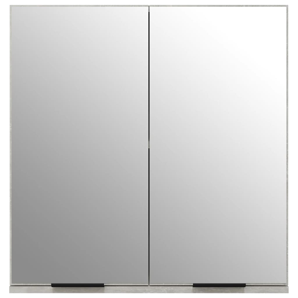 Concrete gray bathroom mirror cabinet 64x20x67 cm