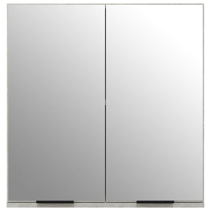 Concrete gray bathroom mirror cabinet 64x20x67 cm