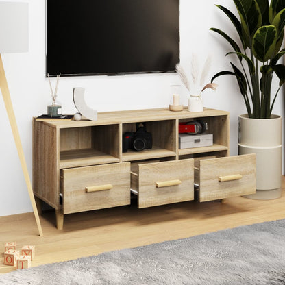 Gabinete de TV de Oak Sonoma 102x36x50 cm Ingeniería de madera