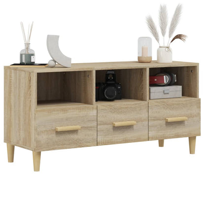 Gabinete de TV de Oak Sonoma 102x36x50 cm Ingeniería de madera
