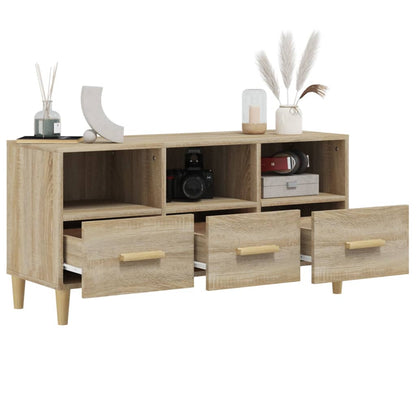 Gabinete de TV de Oak Sonoma 102x36x50 cm Ingeniería de madera