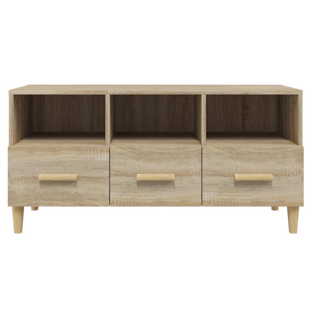 Gabinete de TV de Oak Sonoma 102x36x50 cm Ingeniería de madera