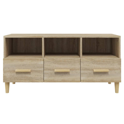 Gabinete de TV de Oak Sonoma 102x36x50 cm Ingeniería de madera