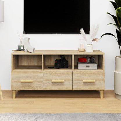 Gabinete de TV de Oak Sonoma 102x36x50 cm Ingeniería de madera