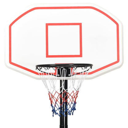 White basketball support 258-363 cm polyethylene