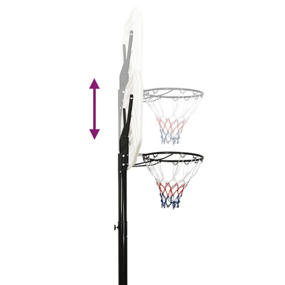 White basketball support 258-363 cm polyethylene