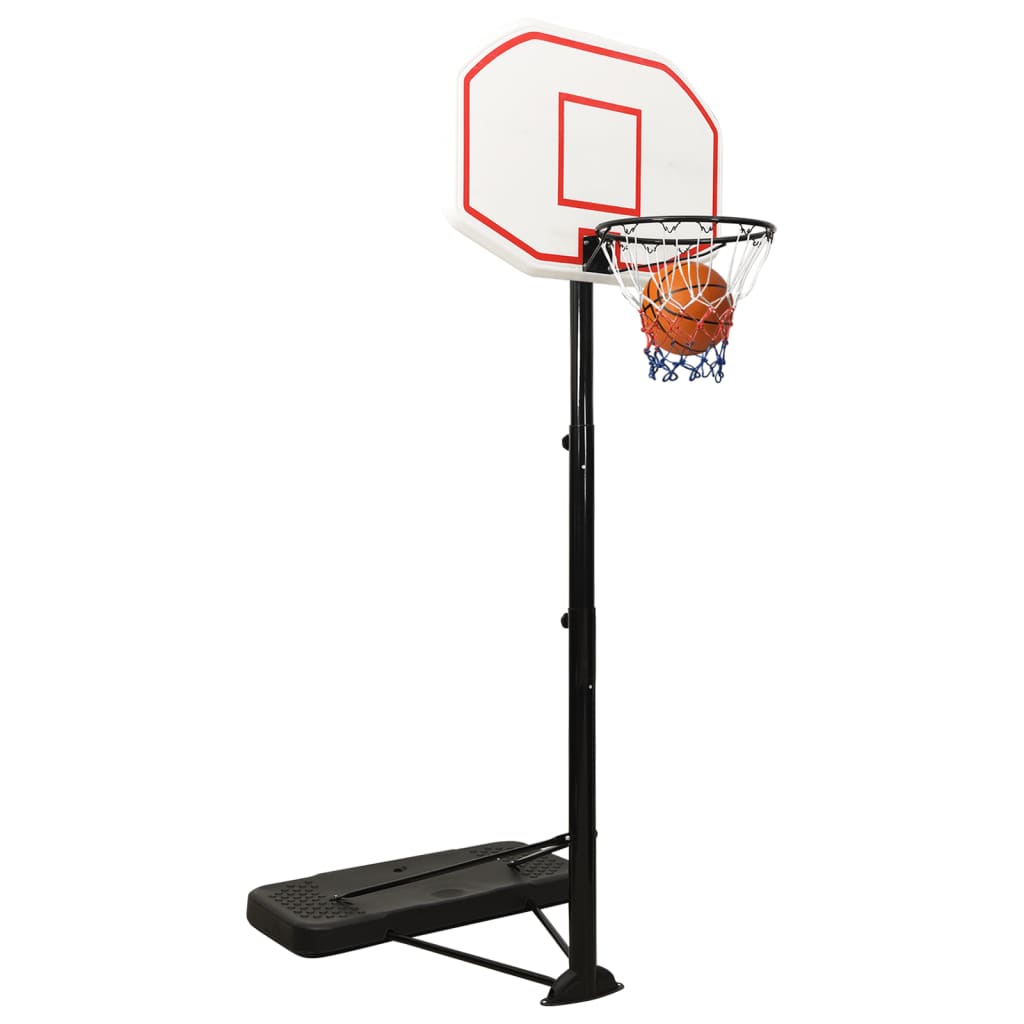 White basketball support 258-363 cm polyethylene