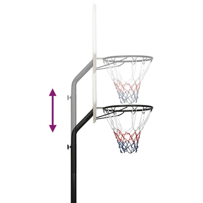 White basketball support 237-307 cm polyethylene