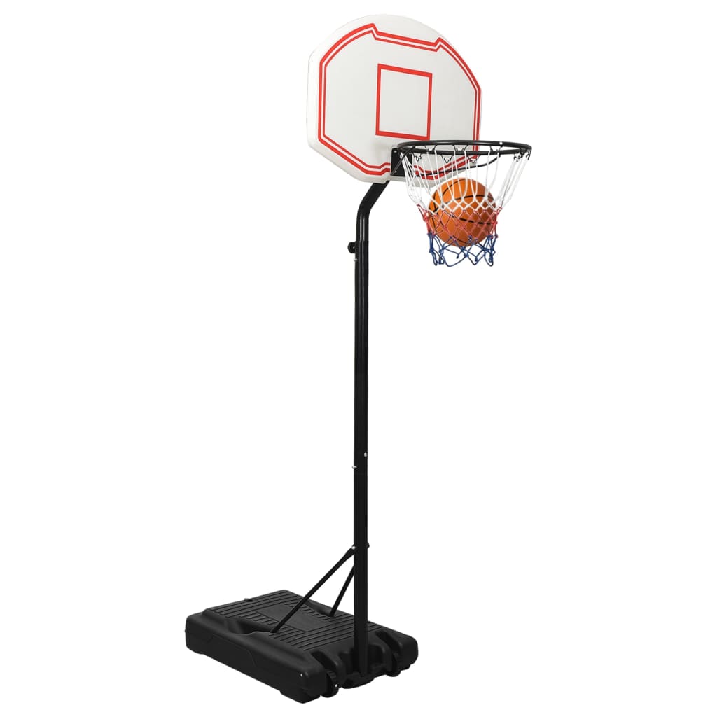White basketball support 237-307 cm polyethylene