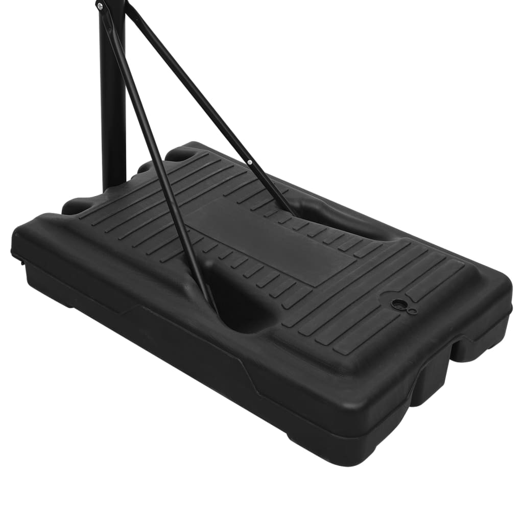 Black basketball support 237-307 cm polyethylene