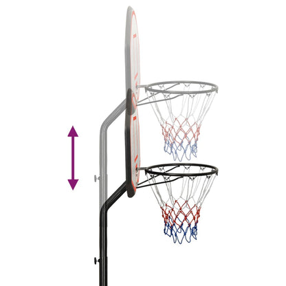 Black basketball support 237-307 cm polyethylene