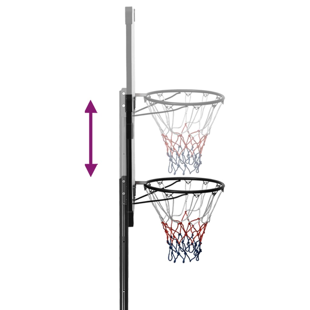 Transparent basketball support 235-305 cm Polycarbonate