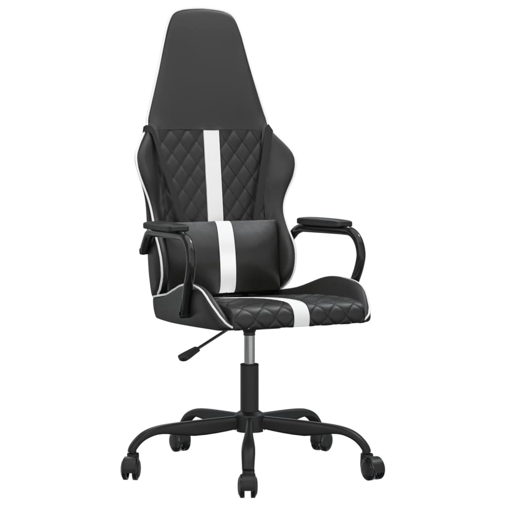 Gaming chair & white and black massage imitation leather