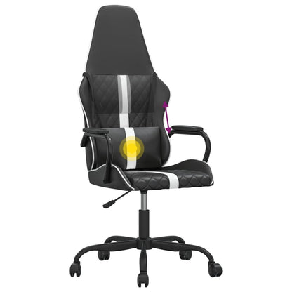 Gaming chair & white and black massage imitation leather