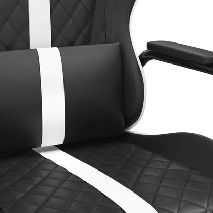 Gaming chair & white and black massage imitation leather
