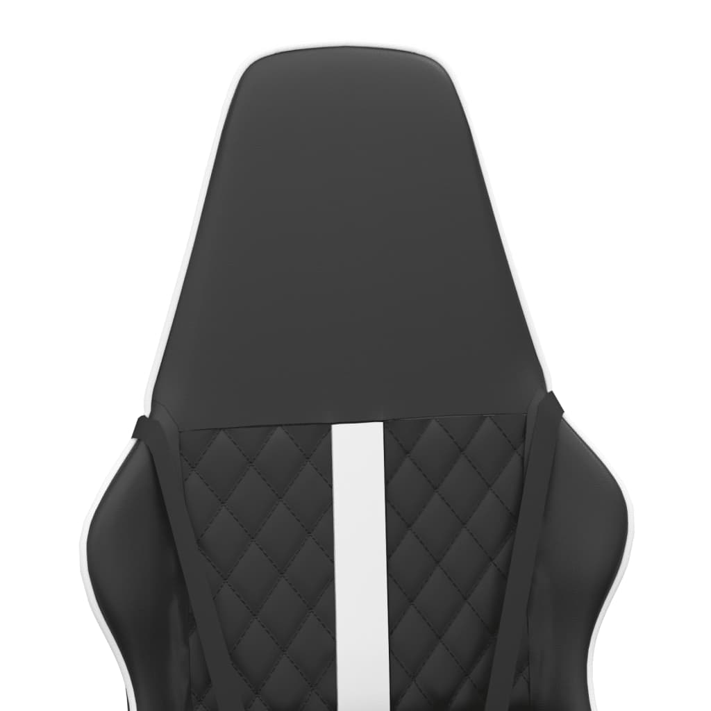 Gaming chair & white and black massage imitation leather