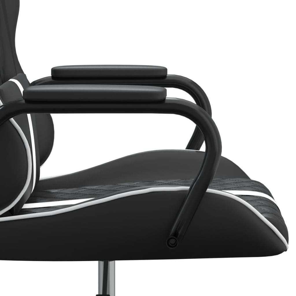 Gaming chair & white and black massage imitation leather
