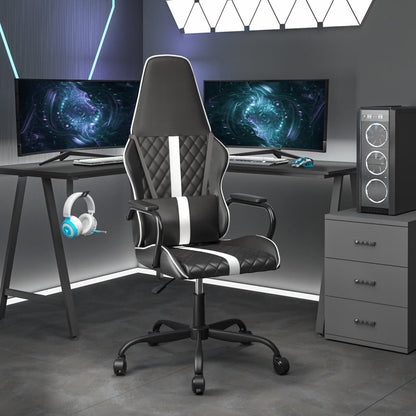 Gaming chair & white and black massage imitation leather