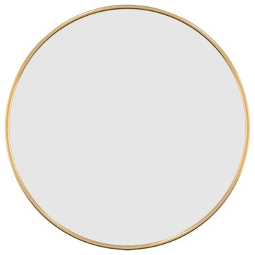 Golden wall mirror Ø 40 cm round