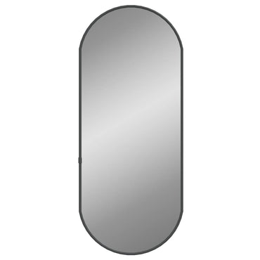 Black wall mirror 60x25 cm oval