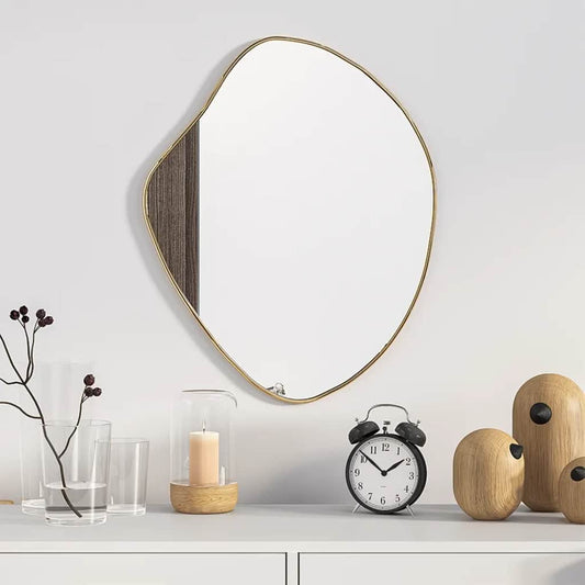 Golden wall mirror 50x40 cm