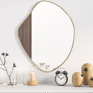 Golden wall mirror 60x50 cm