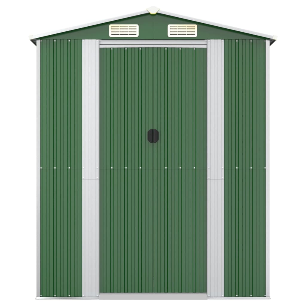 Grüner Gartenschuppen 192x108x223 cm verzinkter Stahl