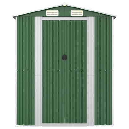 Grüner Gartenschuppen 192x108x223 cm verzinkter Stahl